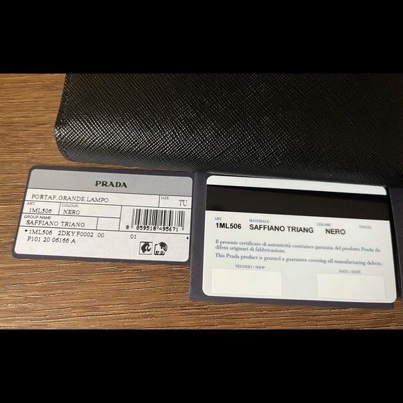 PRADA-AUTHENTIC (NWT) Large Black Saffiano Leather Zip Around Wallet - Picture 10 of 15